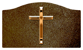 DASHELL-510-CP-SH-BR Copper Single Cross Shimmer Brown Background